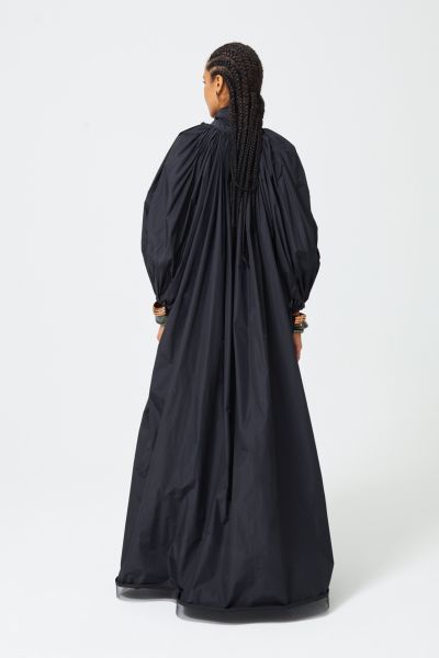 Fiyonklu Pelerin Kaftan Siyah