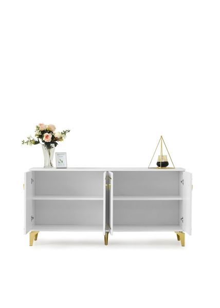 Klas - 160 Cm Konsol BEYAZ GOLD