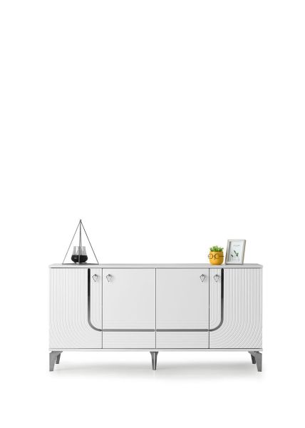Art - 160 Cm Konsol BEYAZ GÜMÜŞ