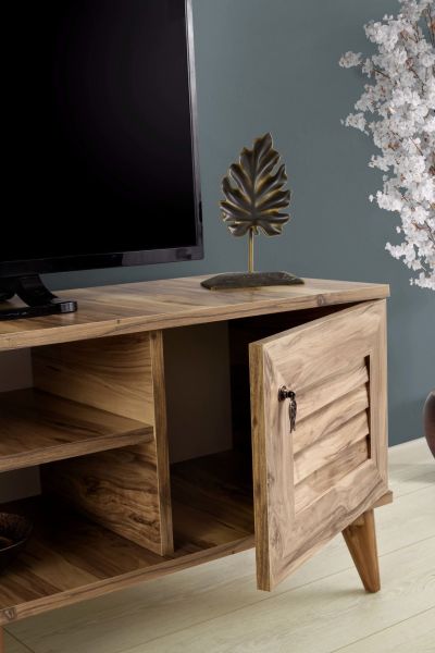 Panjurlu - 110 Cm Tv Sehpası Pasifik Ceviz