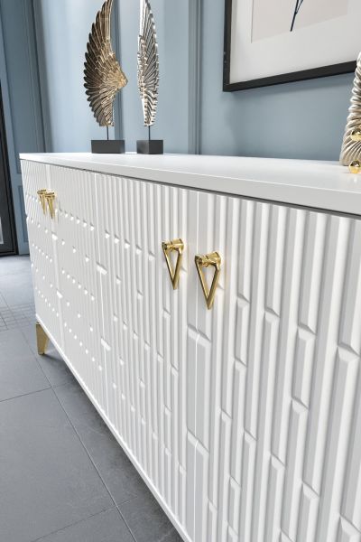 Vincent - 160 Cm Konsol BEYAZ GOLD