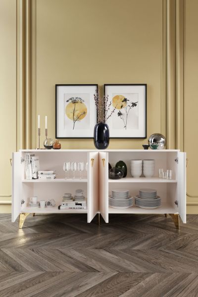 Zeugma - 160 Cm Konsol EKRU GOLD